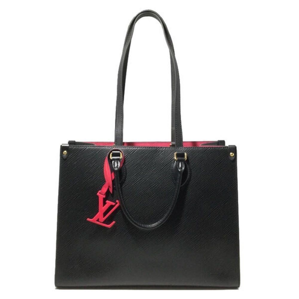 On The Go MM Epi Leather Black Pink Gold Metal Fittings 2way